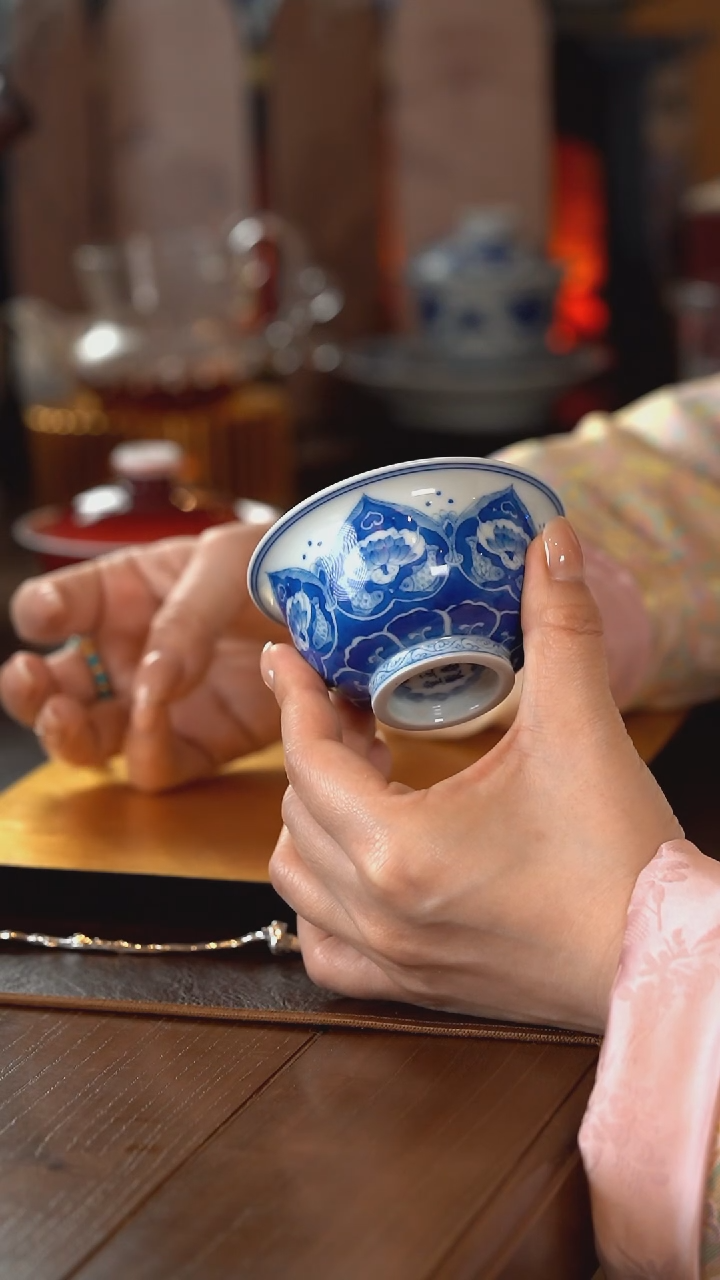 【闪购商品】正春堂·古法柴窑   莲花宝相压手杯