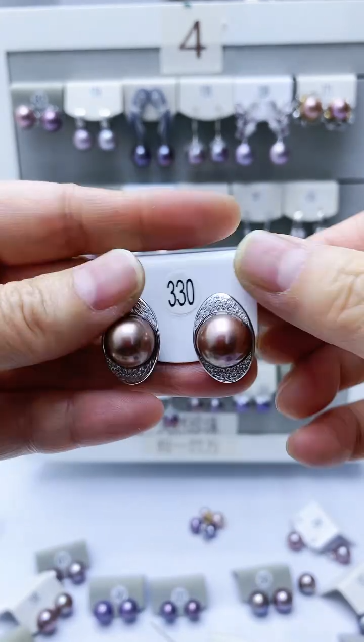 【闪购商品】淡水珍珠耳饰银S925镶嵌330