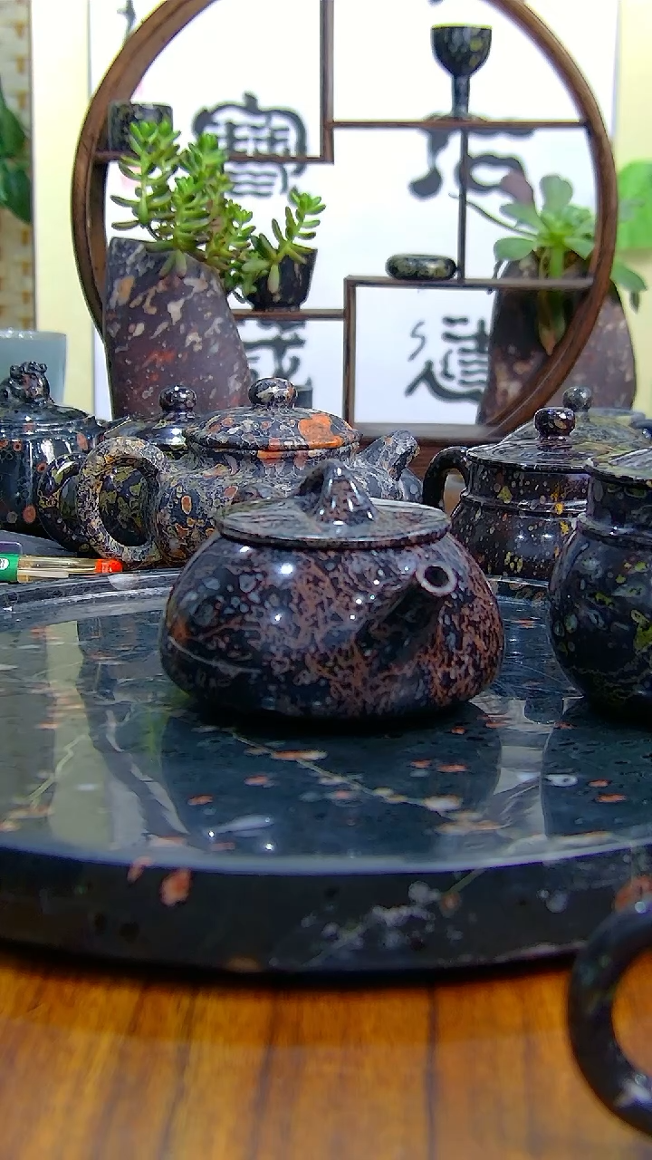 【闪购商品】奢上奢梅花玉茶具