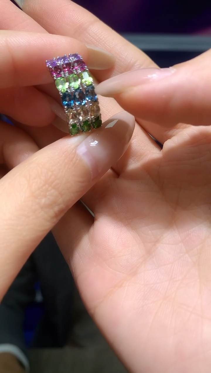 银S925镶嵌戒指水晶【宝石世家严选】