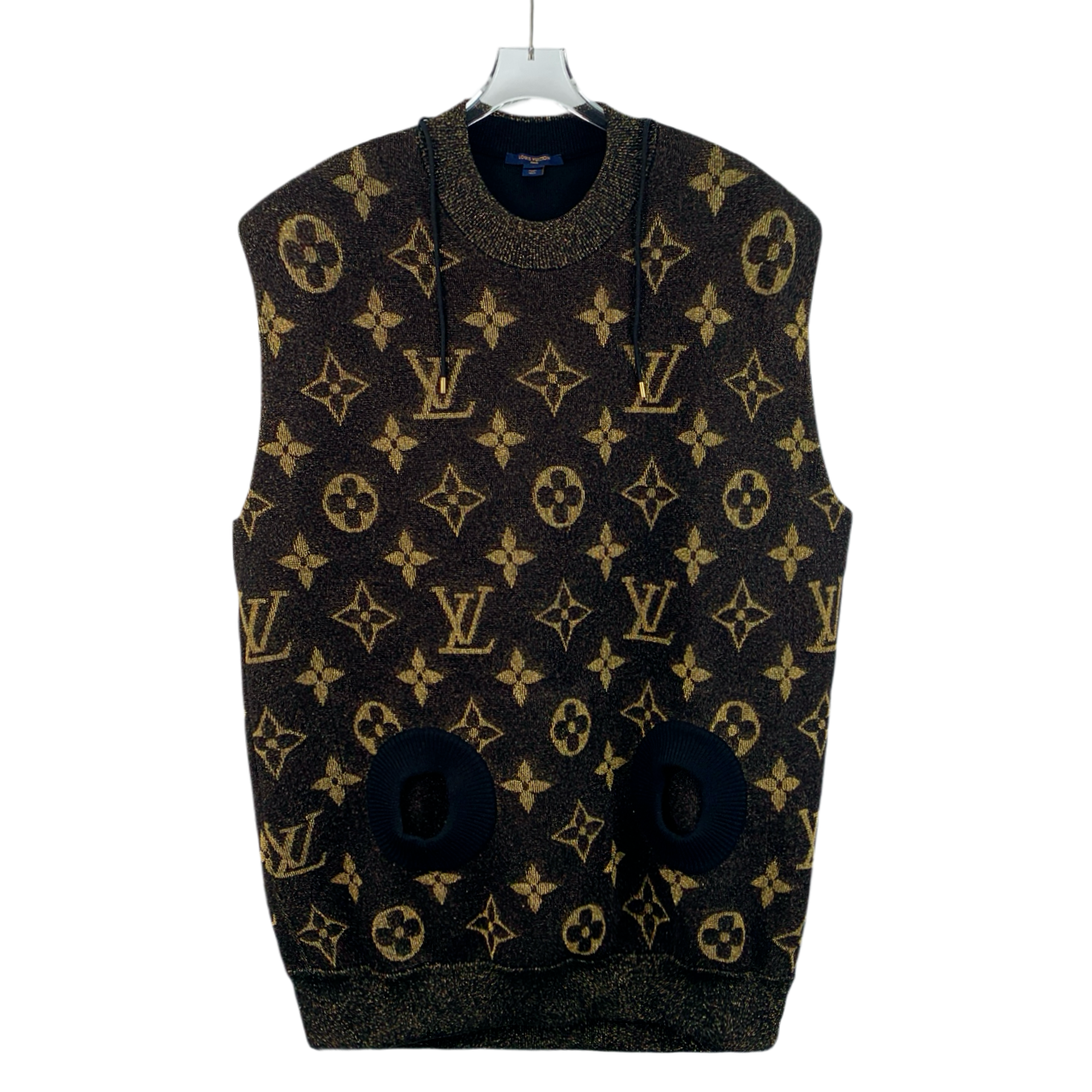 99新 LouisVuitton/路易威登 CW0632 logo老花满印细闪卫衣 L码