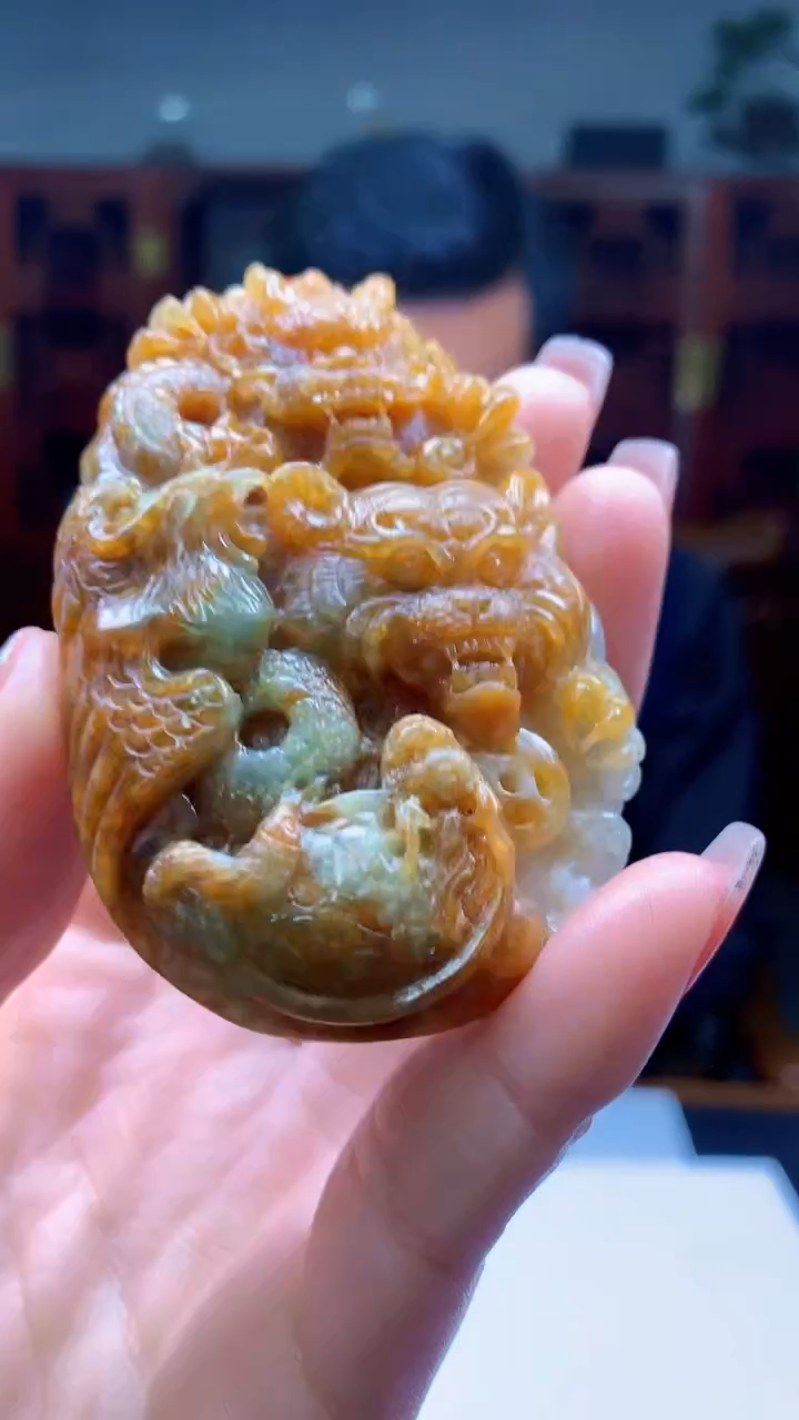 【闪购商品】定制翡翠未镶嵌1015ry-毛货挂件84