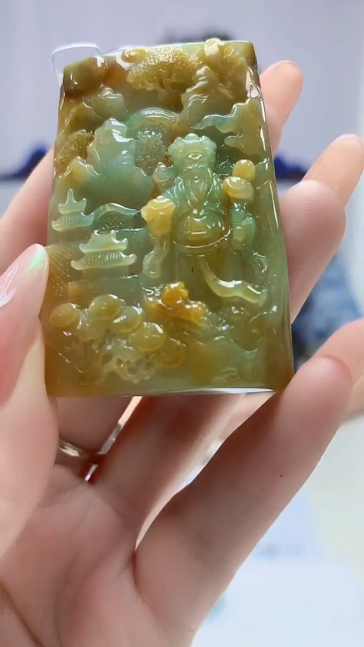 【闪购商品】定制翡翠未镶嵌4688DD-毛货挂件