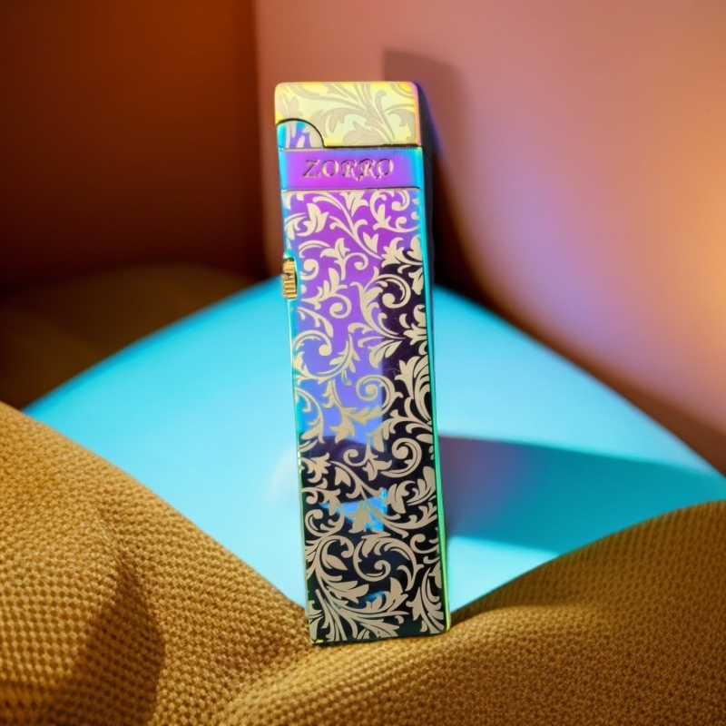 男士纤巧小细条打火机幻彩唐草设计便携创意礼物