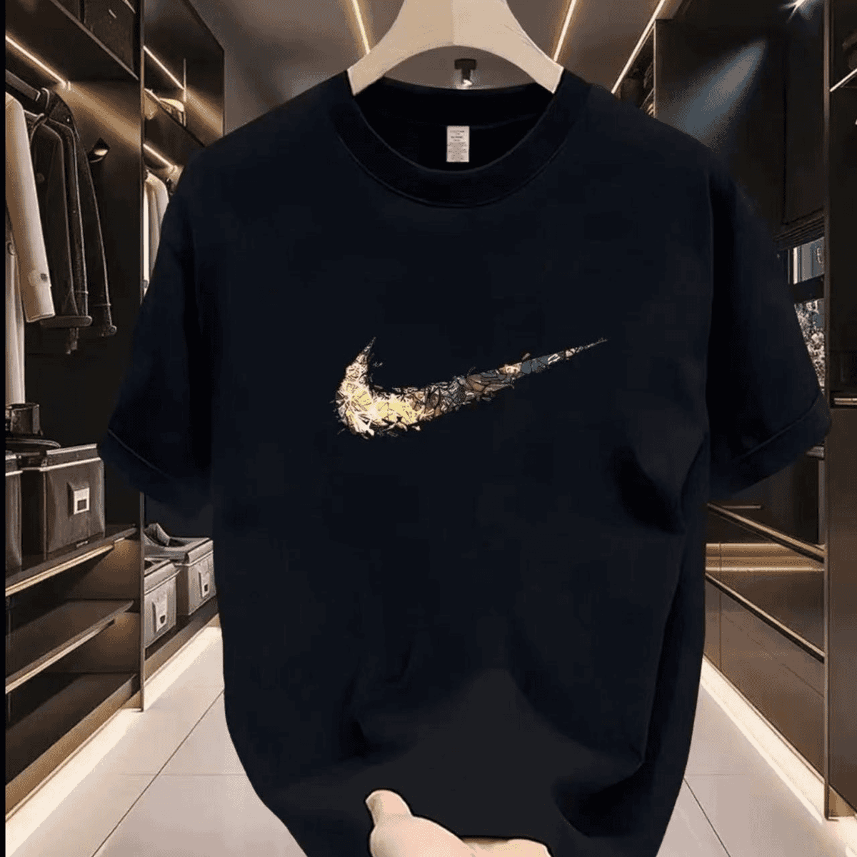 【一折粉丝福利】夏季短袖t恤男装新款时尚潮牌半袖体恤上衣 露芝