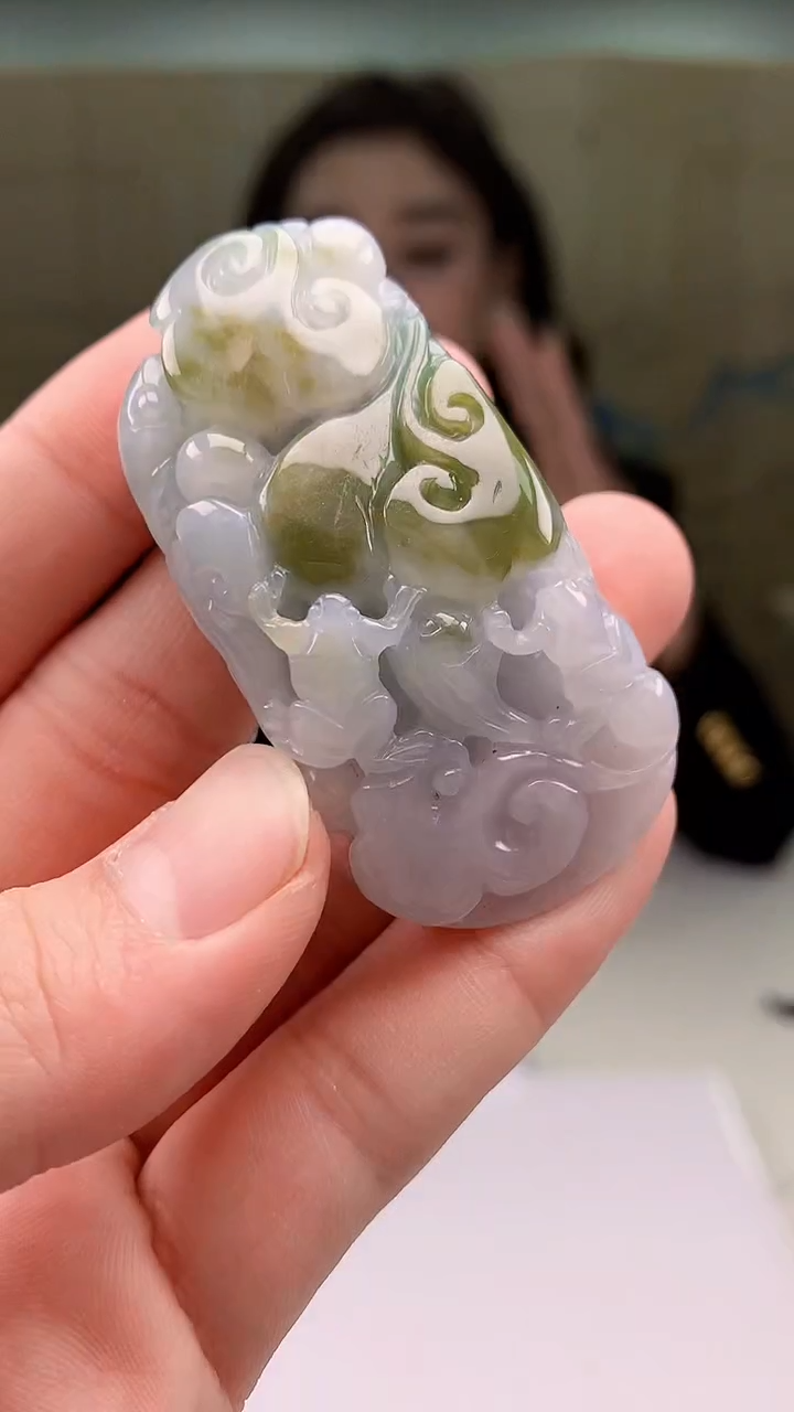 【闪购商品】定制翡翠未镶嵌4829bb-毛货挂件60