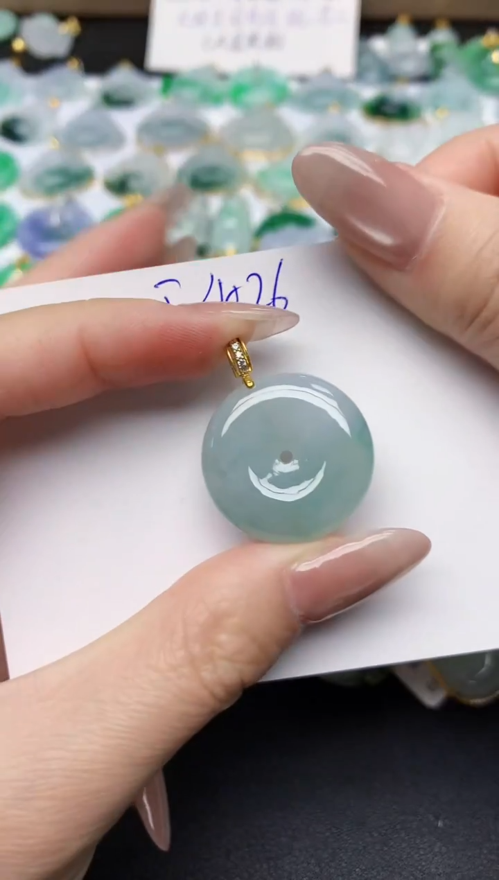 颈饰未镶嵌翡翠天然缅甸A货翡翠百元以上9元证书费自理