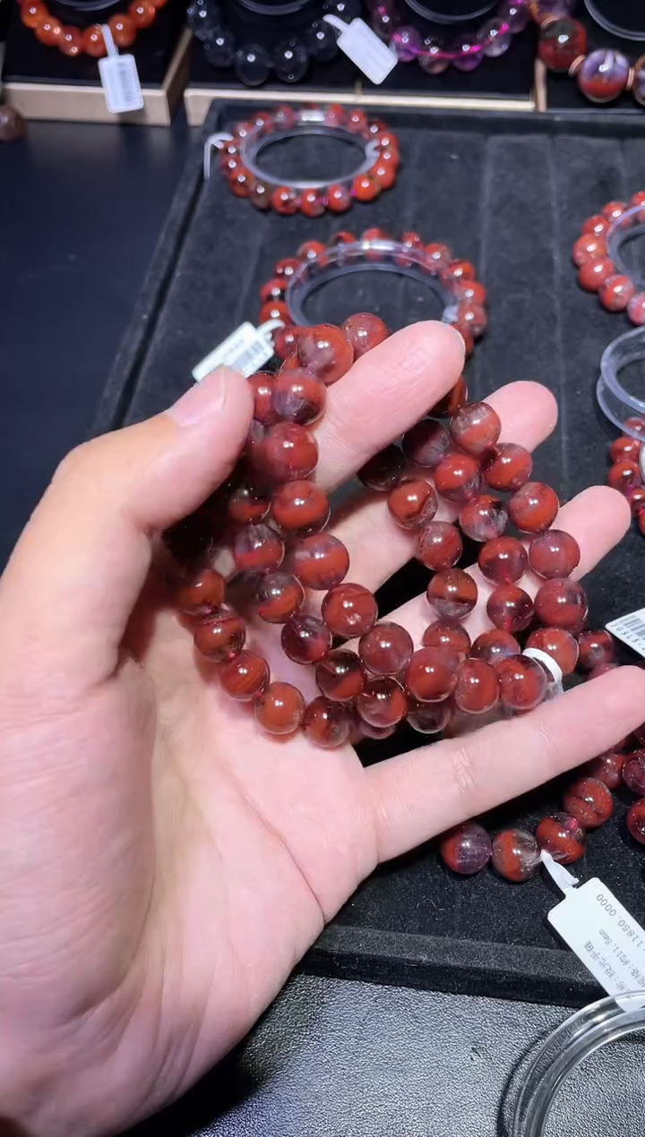 【闪购商品】水晶手链未镶嵌红极光单圈A10（多样性发其一）