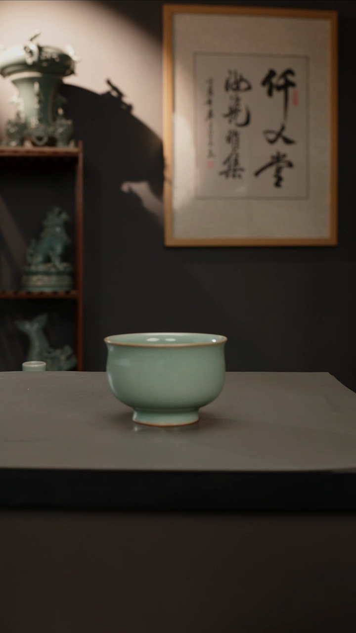 【闪购商品】杯仿古釉原矿玉兰杯微瑕