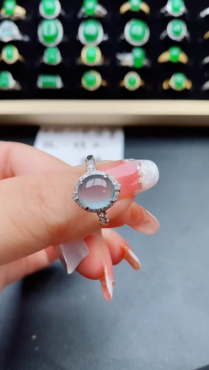 【闪购商品】翡翠戒指银S925镶嵌05800