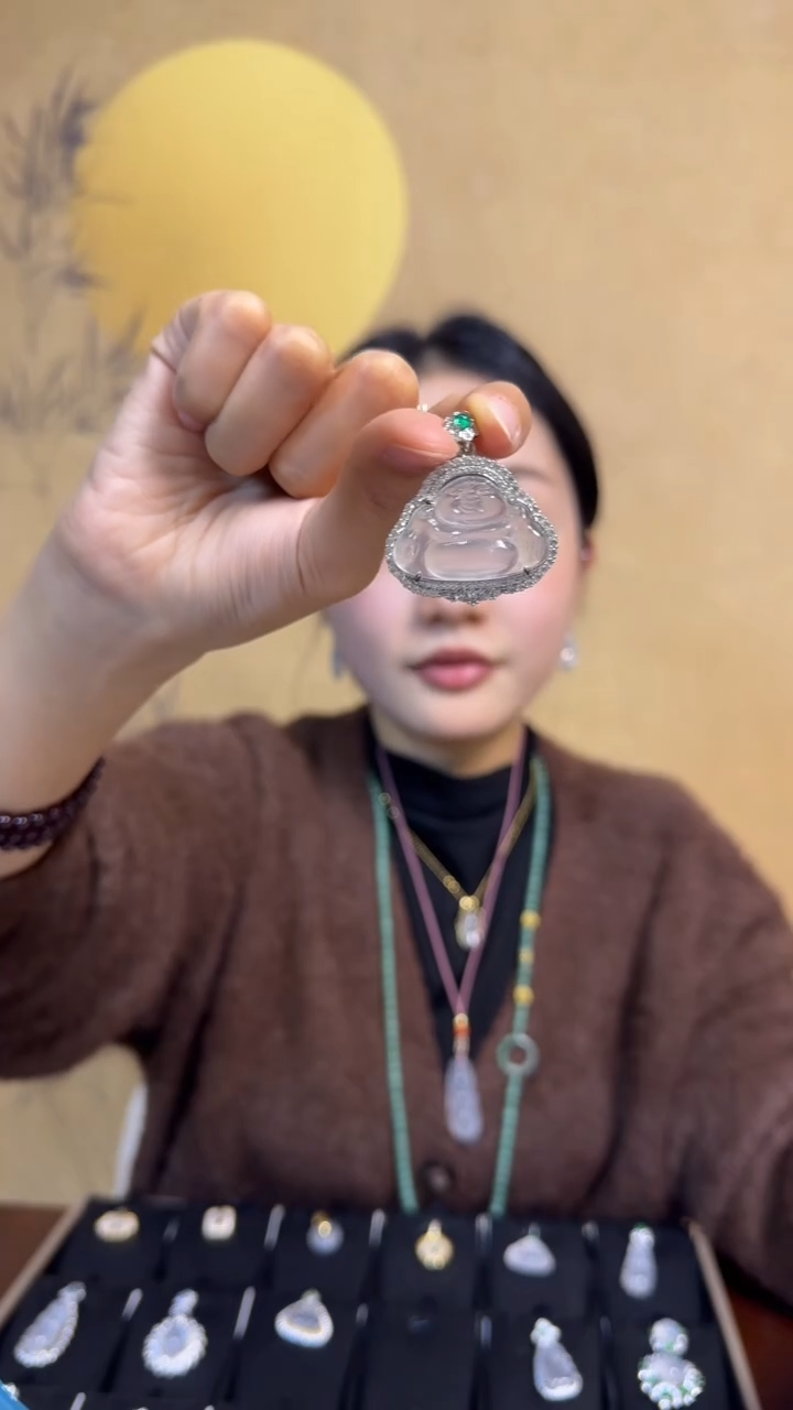 【闪购商品】石英质玉颈饰合金佛公