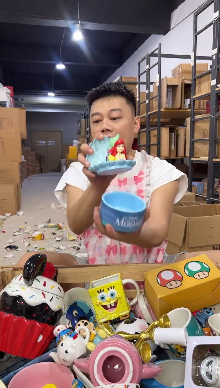 瓷片美人鱼首饰盒