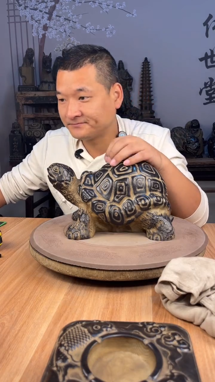 石材青石仿古长寿龟一个