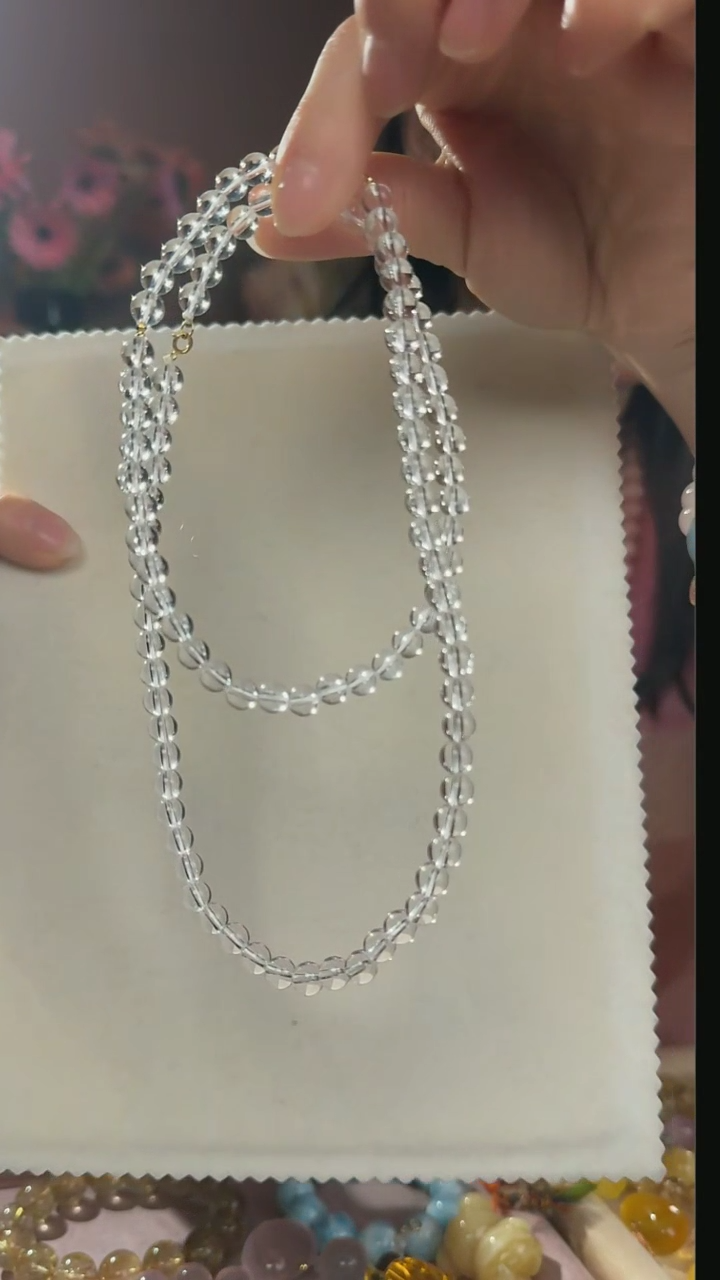 【闪购商品】水晶项链未镶嵌天然白水晶项链