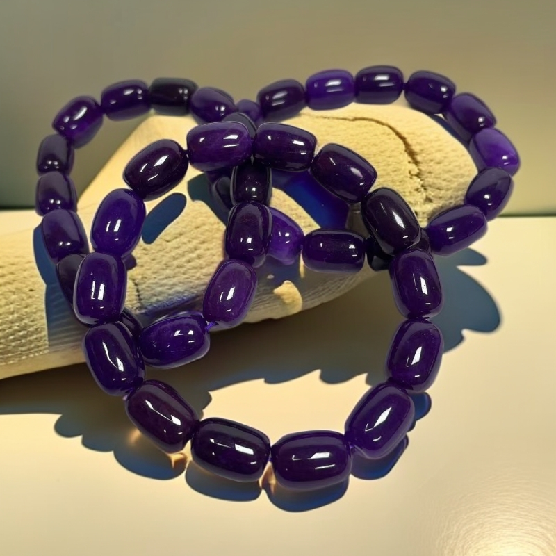 【喜子】紫色苏10m桶珠精美手串-QW1843多样性发一