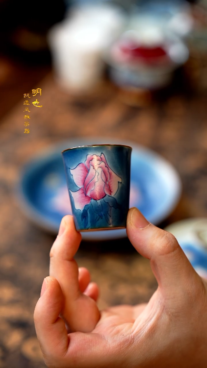 【闪购商品】1明也茶器/ 牡丹杯子一个