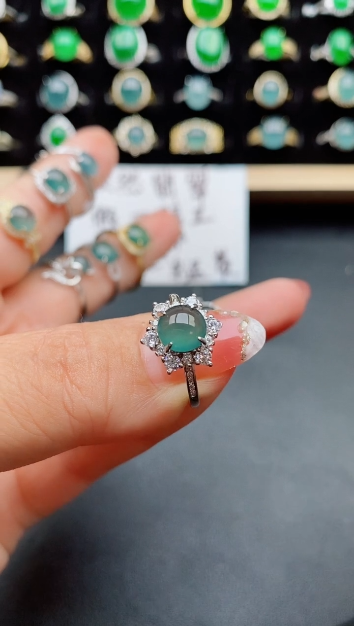 【闪购商品】翡翠戒指银S925镶嵌121212