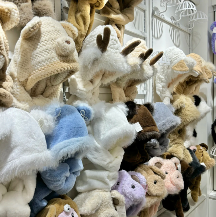 木然呆萌熊猫护耳帽031