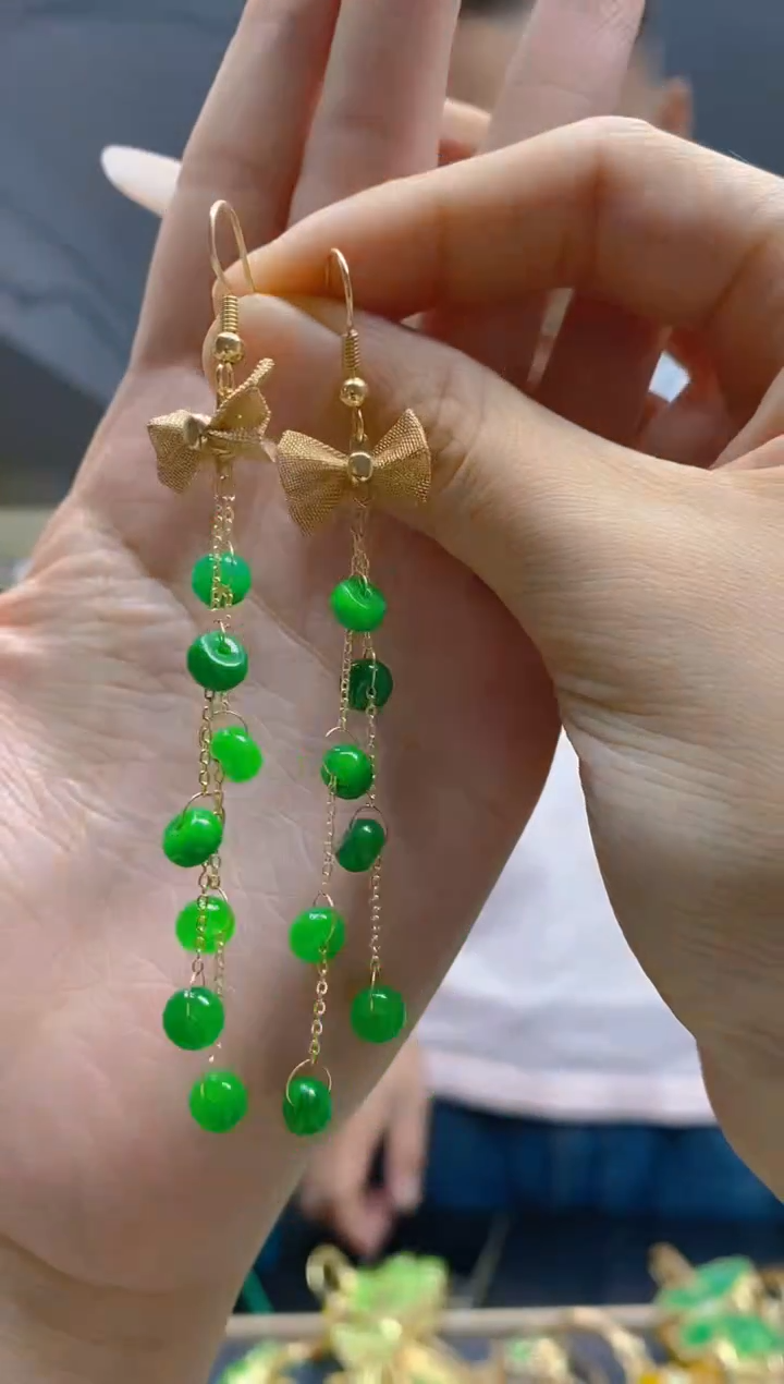 【闪购商品】翡翠耳饰合金126翡翠耳钩