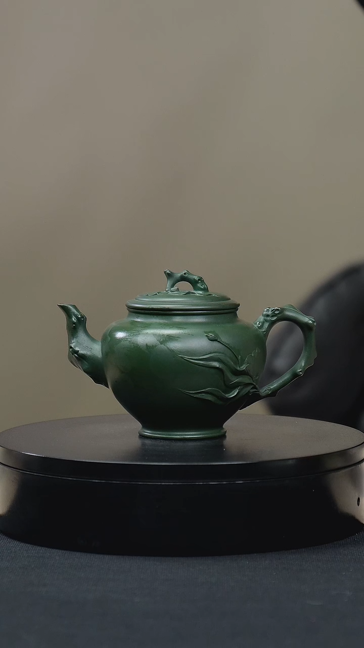 【闪购商品】紫砂茶壶048民国绿小报春手工紫砂壶