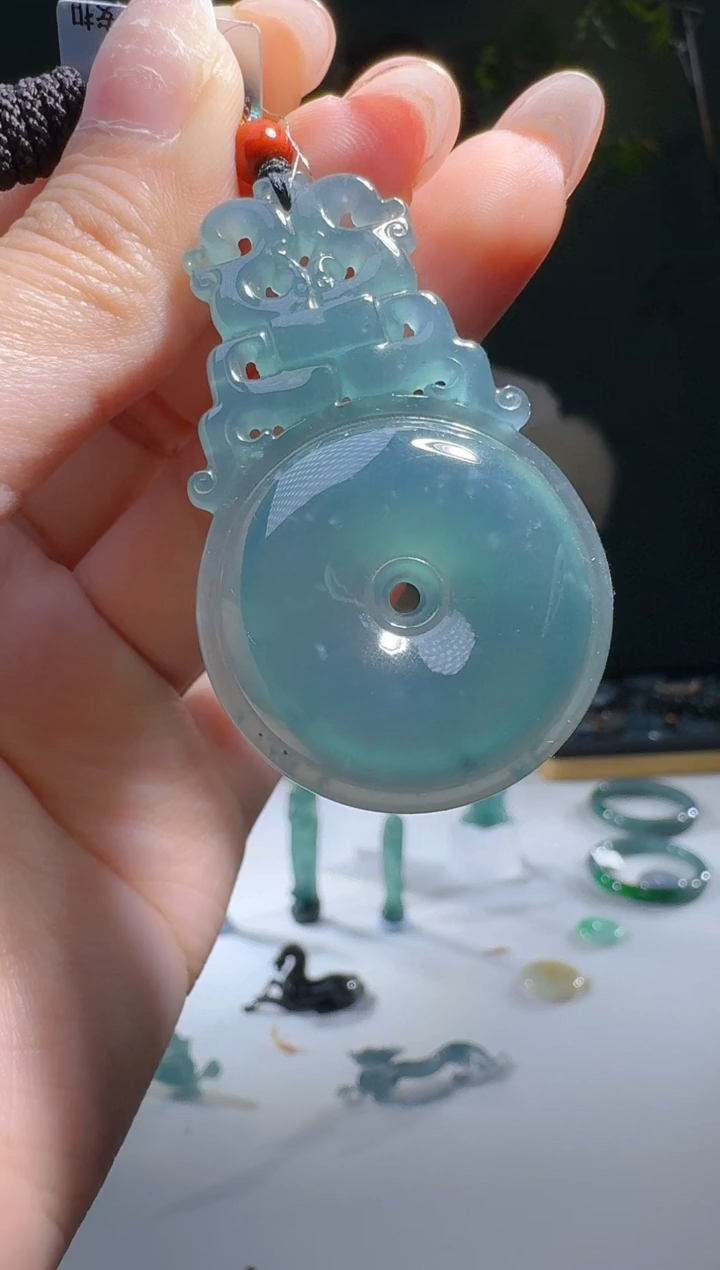 【闪购商品】翡翠颈饰未镶嵌天然A货翡翠仿古扣