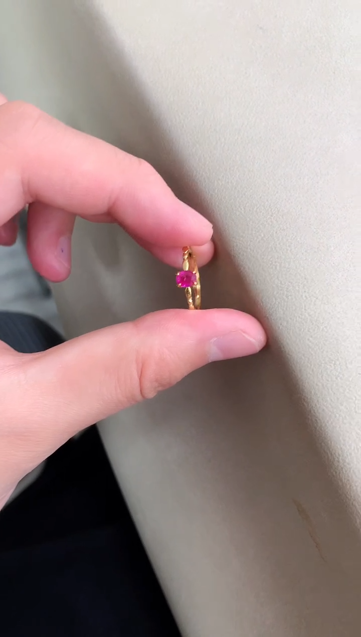 【闪购商品】红宝石戒指银S925镶嵌戒指