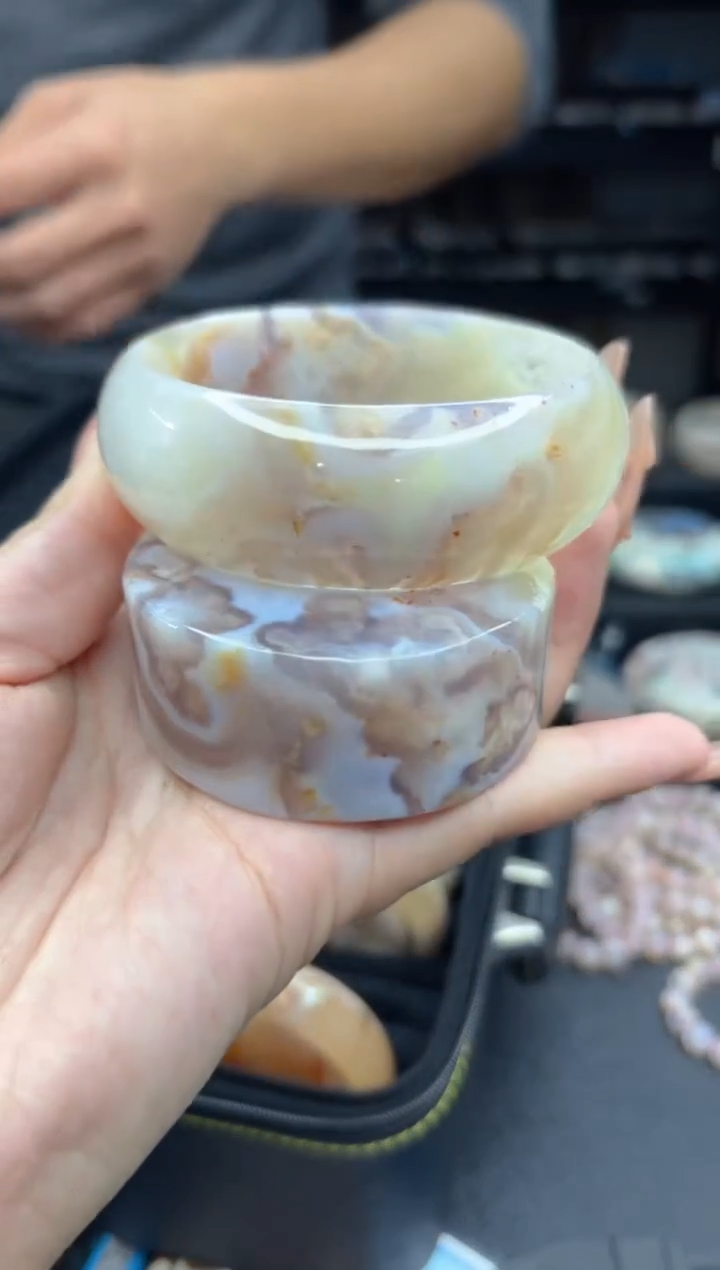 【闪购商品】石英质玉手镯未镶嵌802（65圈赠送镯心）