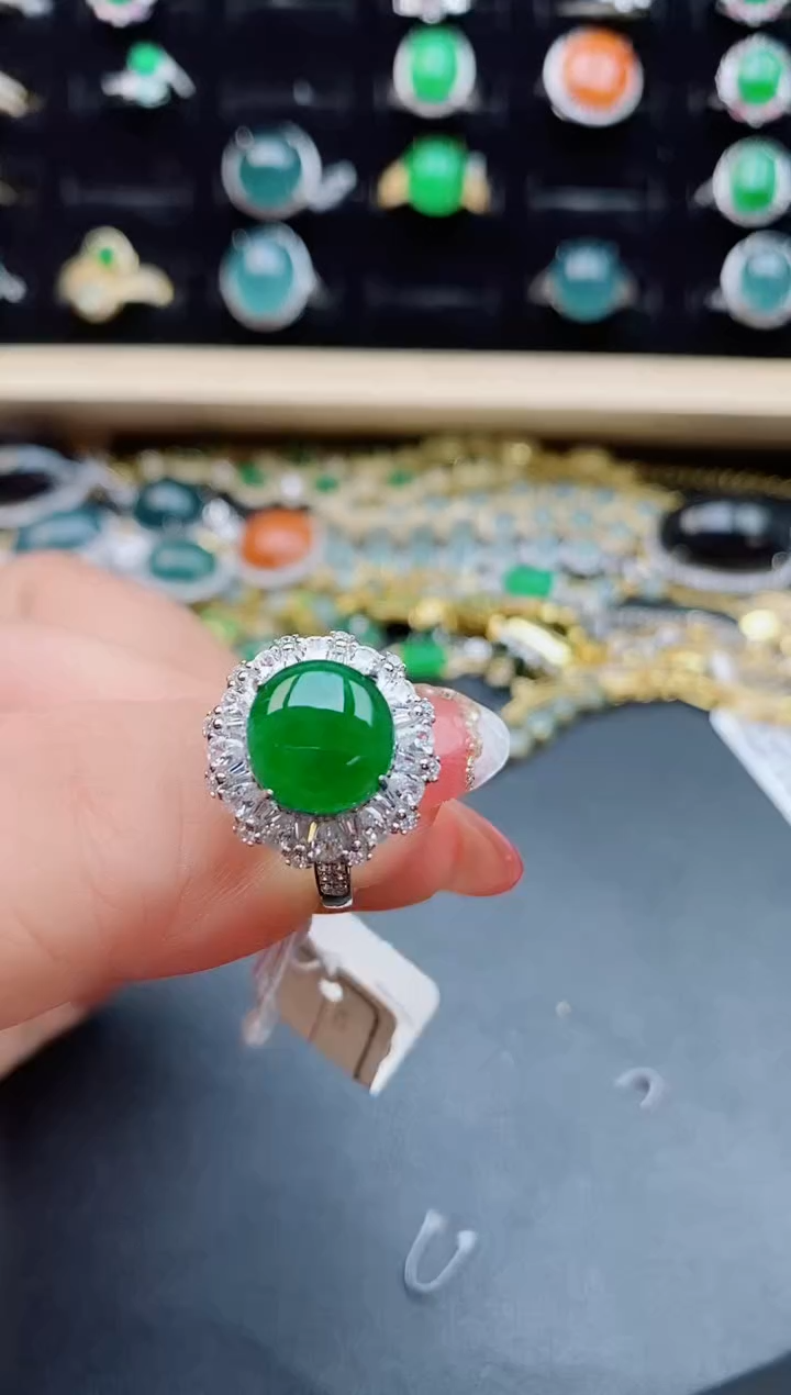 【闪购商品】翡翠戒指银S925镶嵌5080550