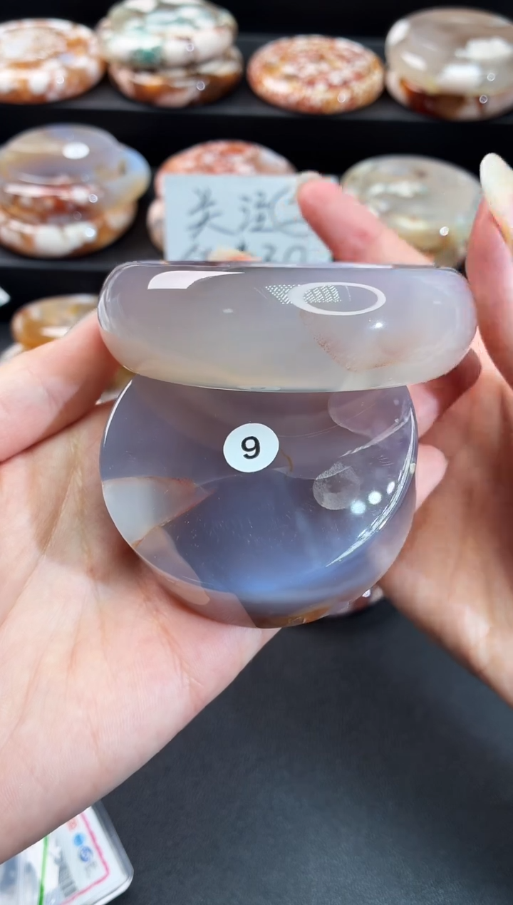 手镯玛瑙/玉髓未镶嵌石英质玉圈带(赠送镯心)