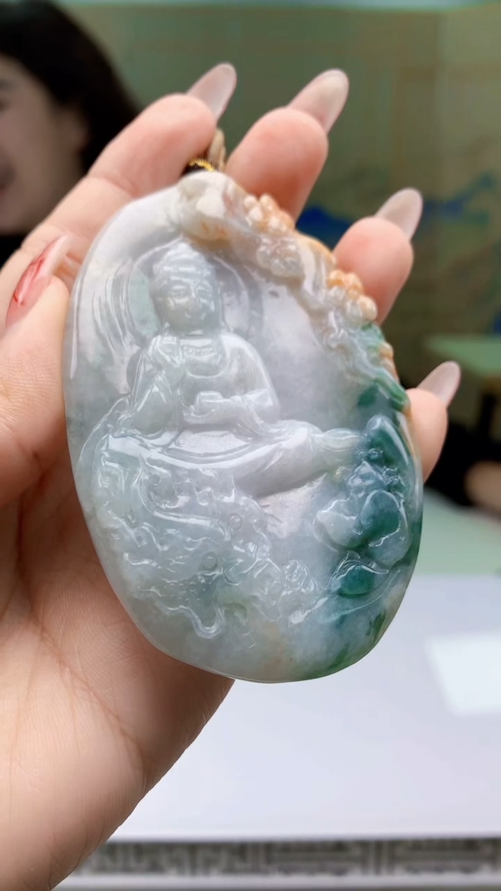 【闪购商品】定制翡翠未镶嵌4829ty-毛货挂件36