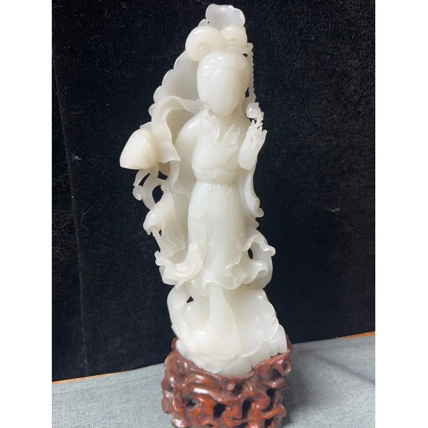 自在观音佛像摆件客厅茶室书房装饰品