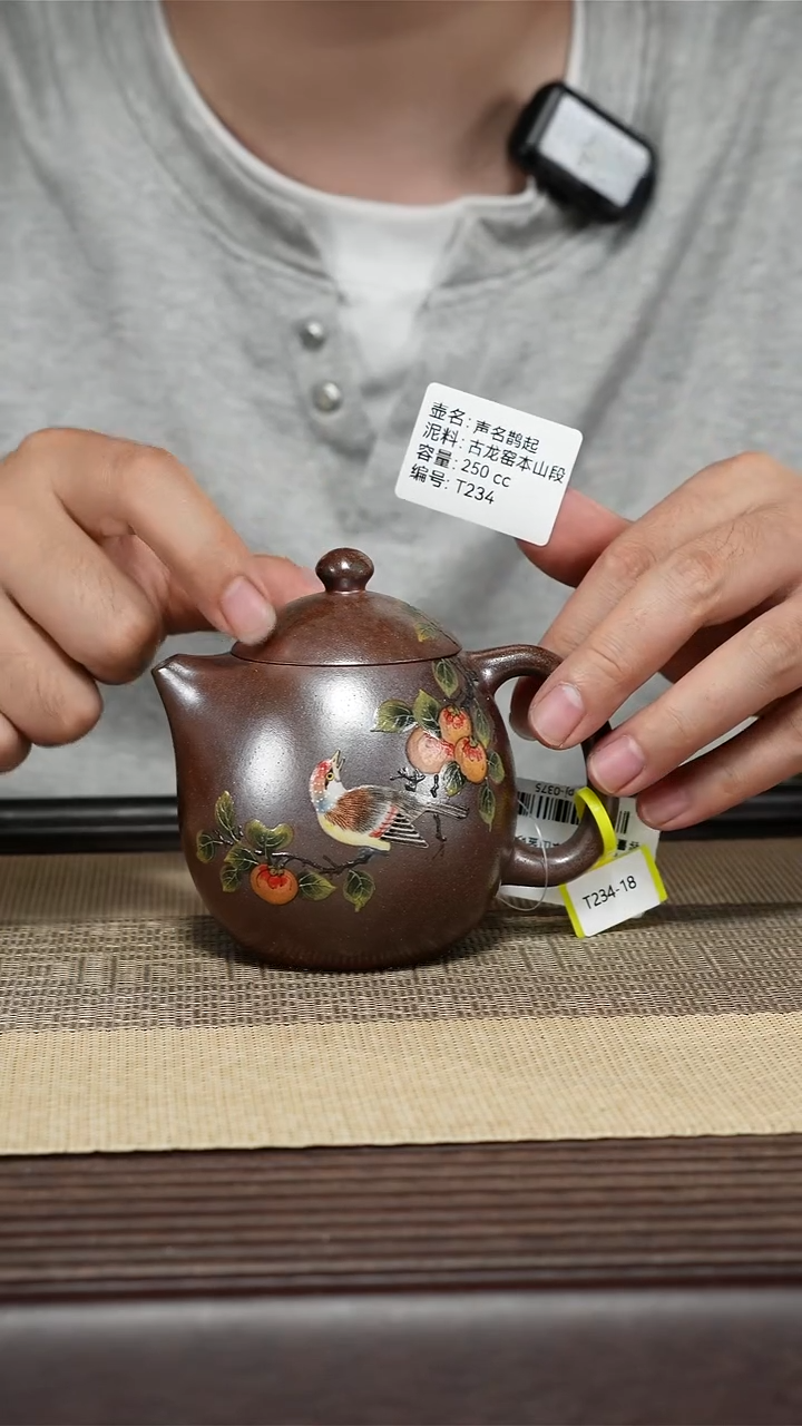 茶壶紫砂T234 古龙窑柴烧 龙蛋 声名鹊起 250cc