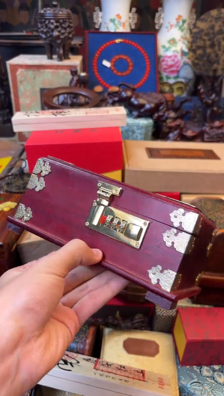 檀香紫檀（小叶紫檀）--------瓷--------首饰盒366