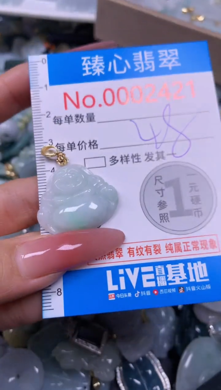 【闪购商品】翡翠颈饰未镶嵌含绳0002421