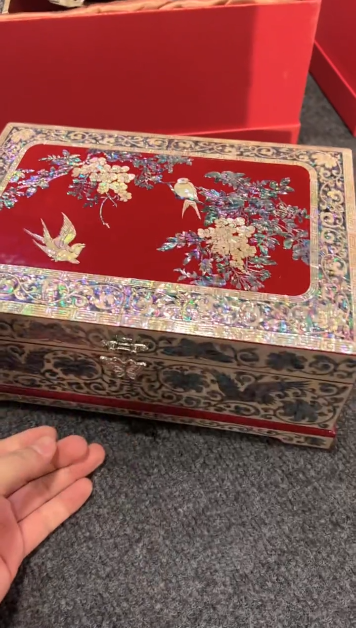 【闪购商品】微瑕按扣绒布底·弘贝雅螺钿漆器文化馆