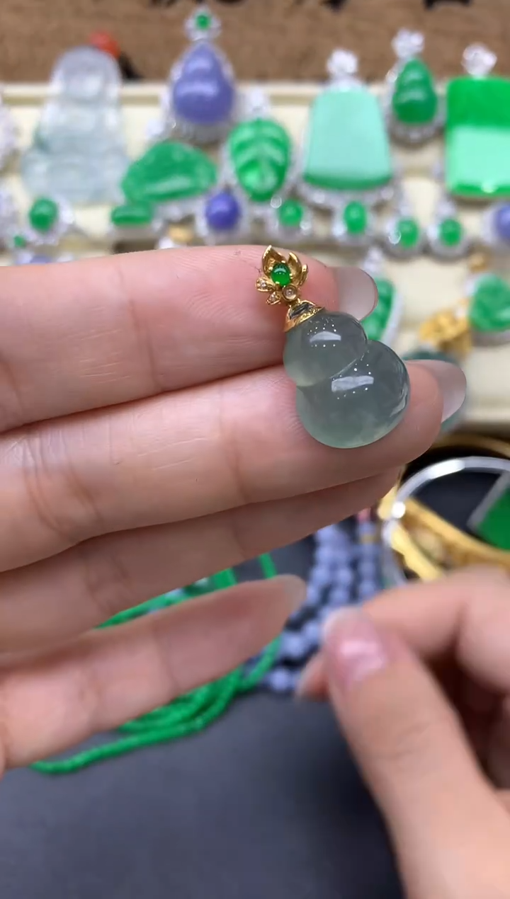 【闪购商品】翡翠颈饰18K金镶嵌237-中国好珍宝