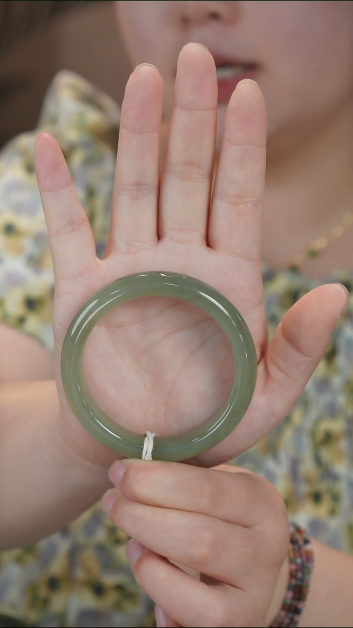 和田玉手镯未镶嵌71【柚子来啦】和田玉拍一发一57