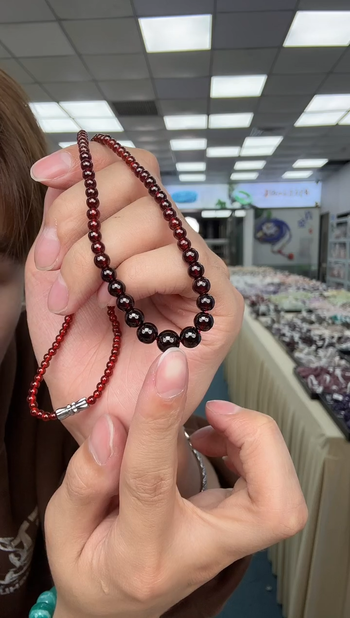 项链未镶嵌石榴石006-酒红色（多样性发其一）