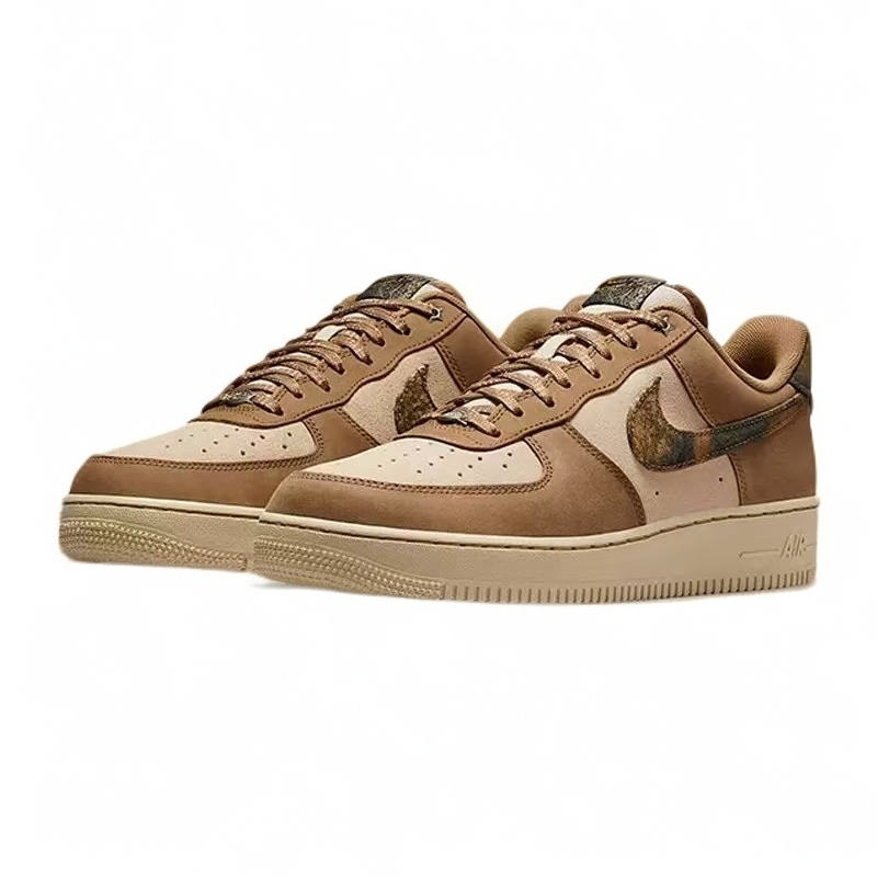 【西安利和体育正品保证】NIKE AIR FORCE 1棕色男子板鞋IO9803-200