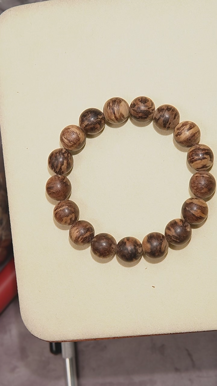 【闪购商品】沉香木手串1.3越南惠安单圈17颗18克