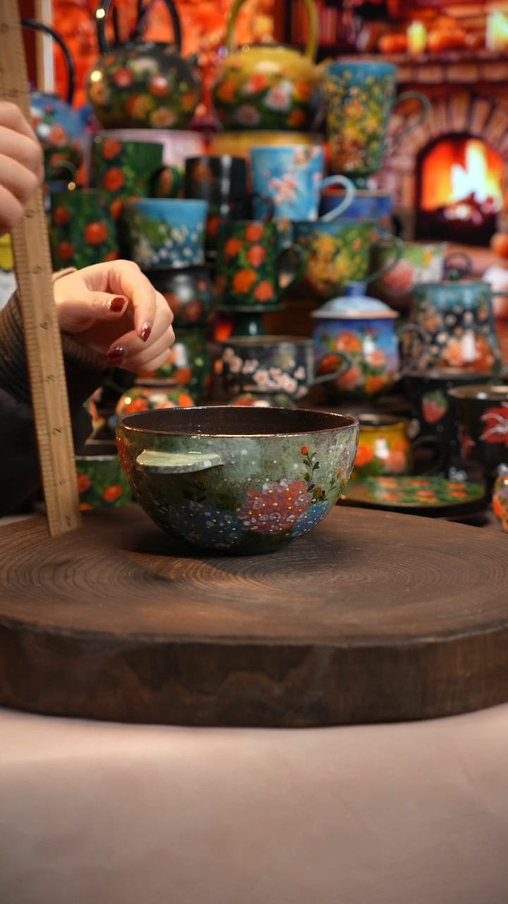 油画  釉下彩  碗