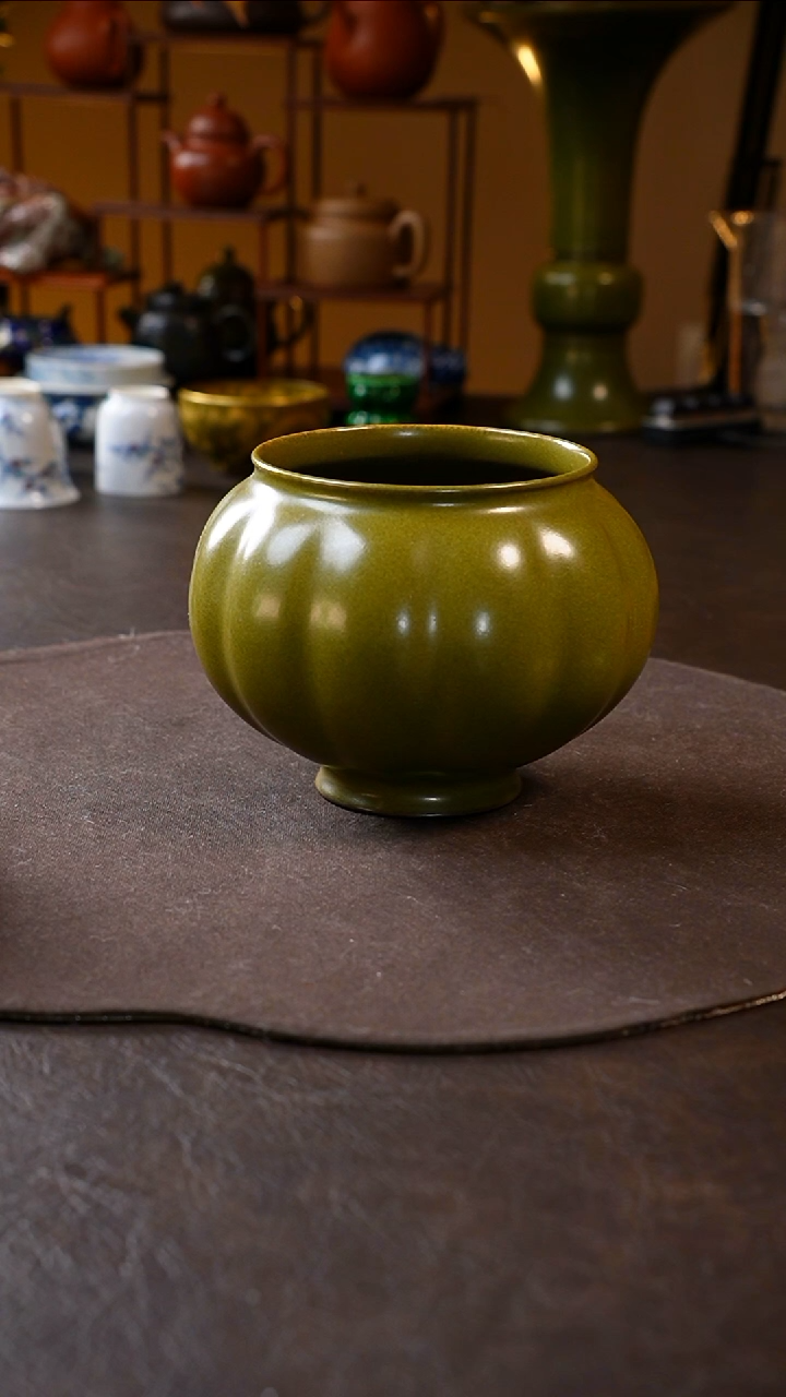 【闪购商品】柴窑茶叶末釉南瓜型水洗