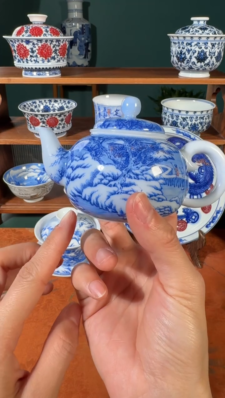 【闪购商品】杯画堂春雪景茶壶