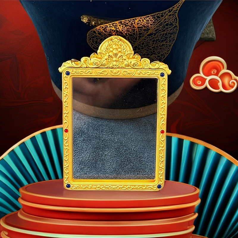 吐宝鼠双面高透玻璃直角唐卡壳藏式高档（嘴哥访谈录推荐）高端