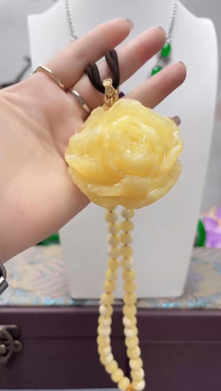 高货满密花开富贵吊坠