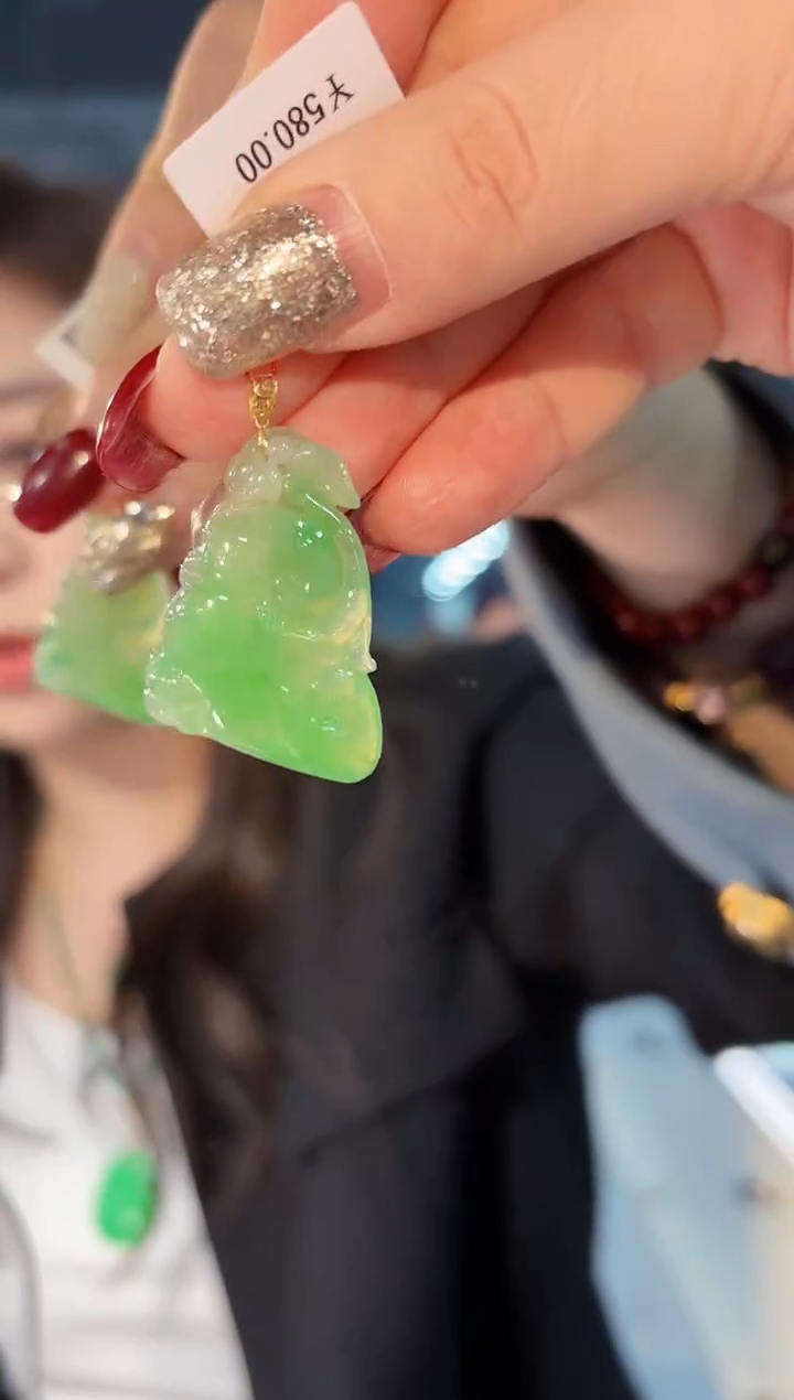 【闪购商品】翡翠颈饰18K金镶嵌缅料A货/支持复检/一件