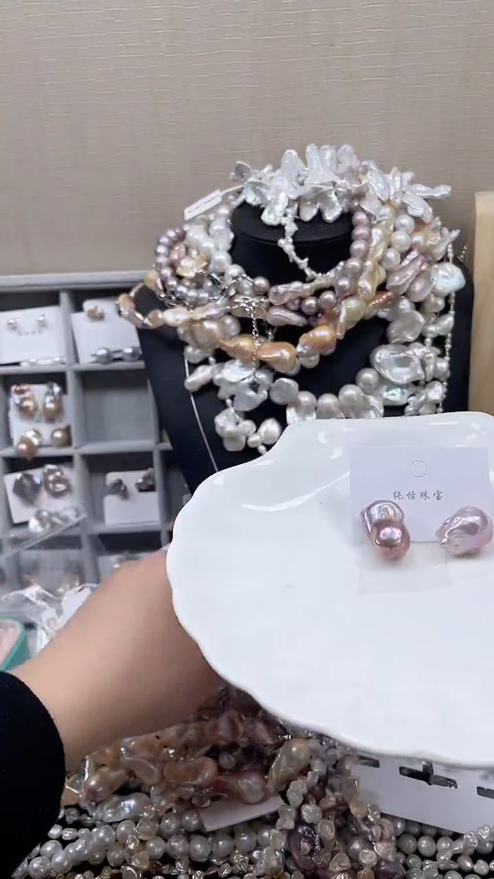 未镶嵌耳饰淡水珍珠【纯恬饰品】