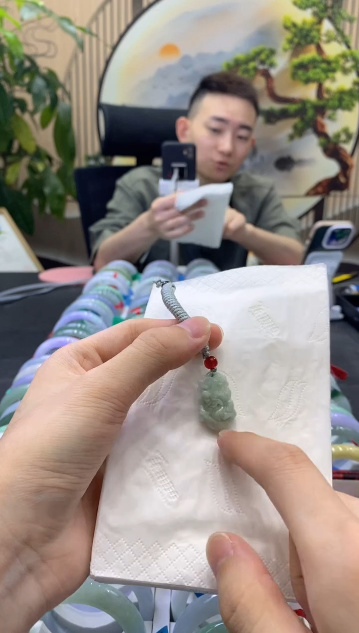 翡翠未镶嵌颈饰6461