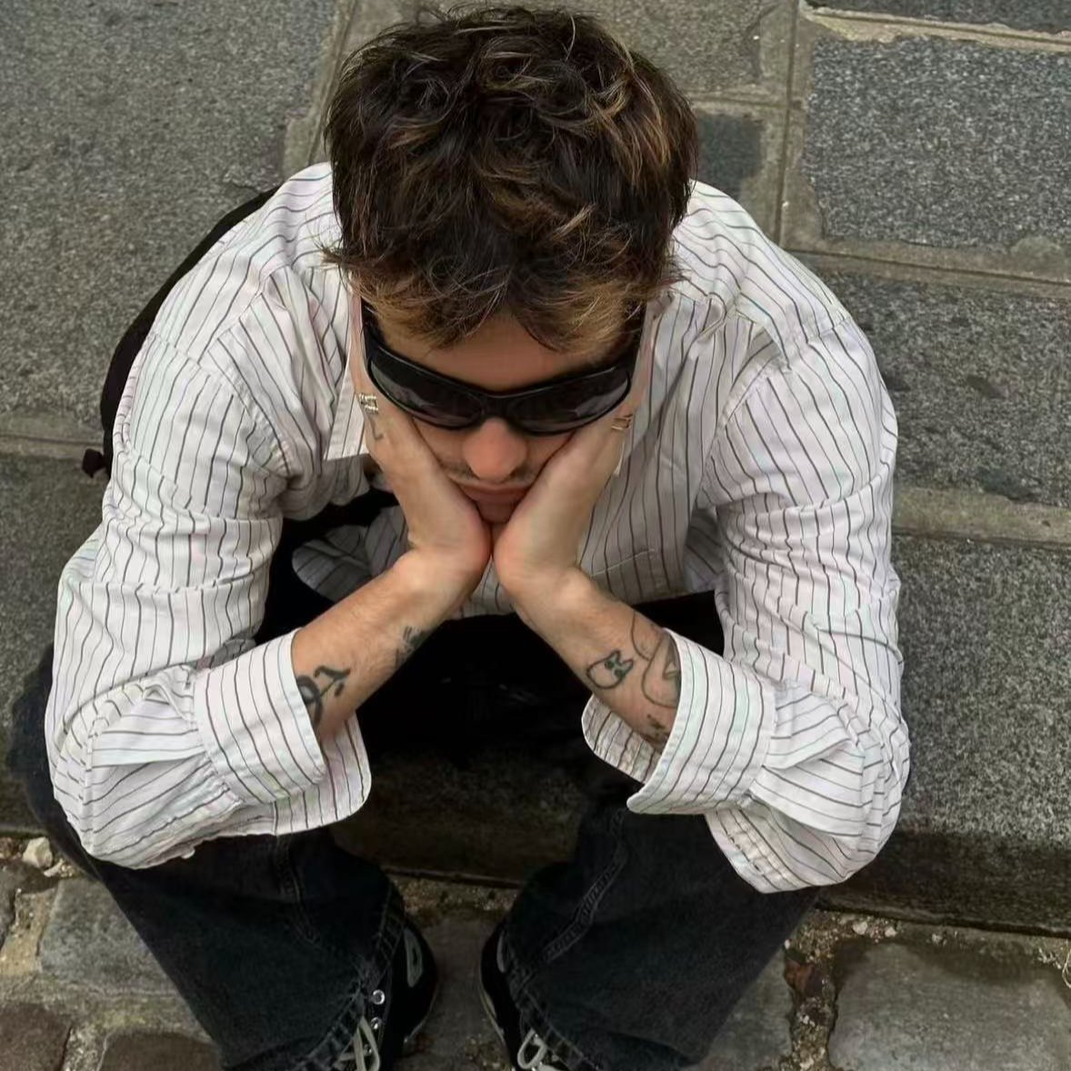 【铆钉克】男女同款短袖老钱风百搭T恤 KLX-TX66019