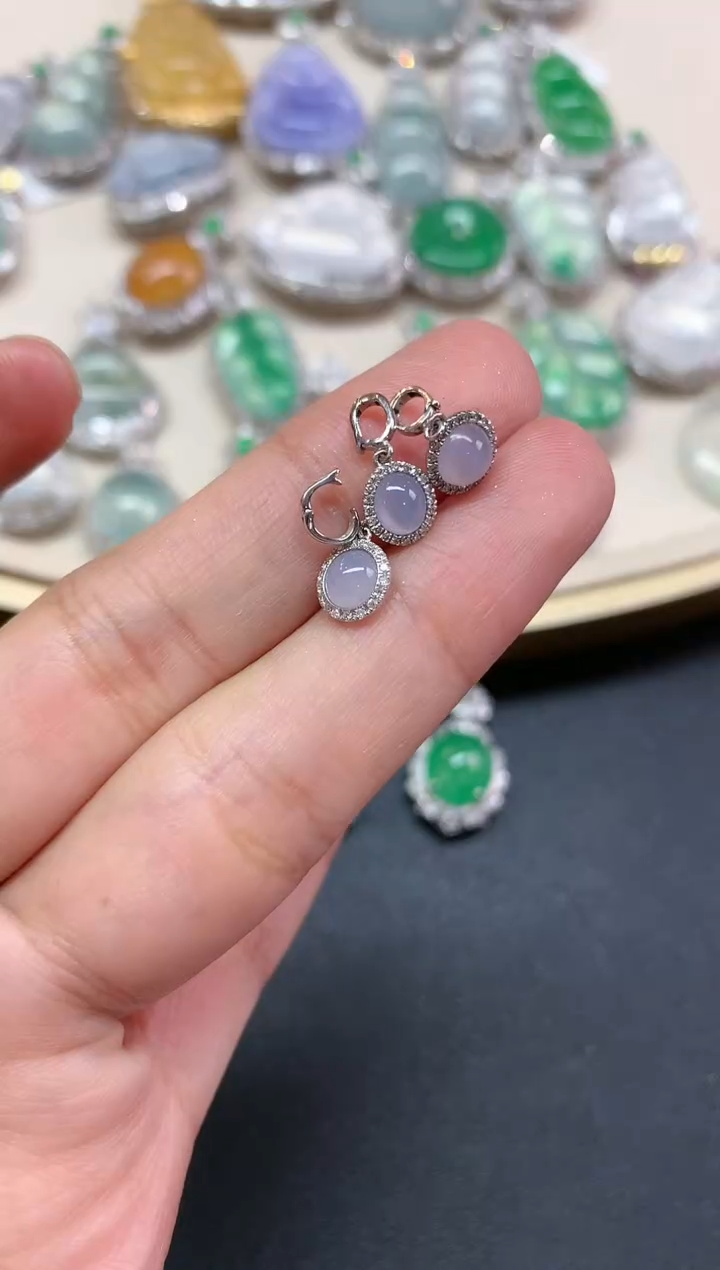 【闪购商品】翡翠吊坠(不含链)18K金镶嵌多样性发其一Z475|980